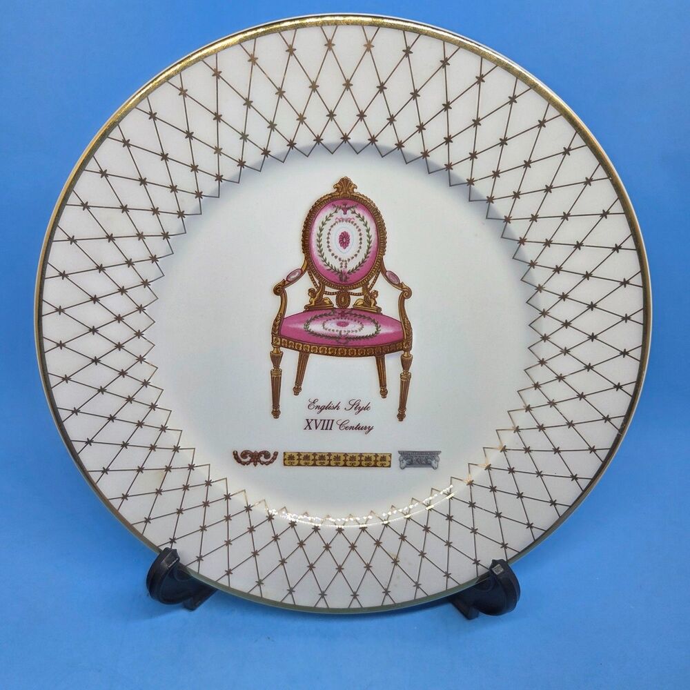 Email De Limoges "FRENCH CHAIRS COLLECTION" 10 1/4" Collector Plate VGC
